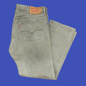 Levi's 501 XX Shrink To Fit Classic Straight Leg Khaki Tan Denim Jeans 40 x 32
